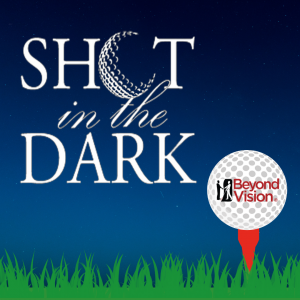 Shot in the Dark - Beyond Vision - cartoon grass with a night sky and golf ball on a tee